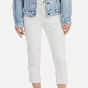 Levi's Women's 311 Shaping Capri Jeans White Stretch Skinny Tummy Panel